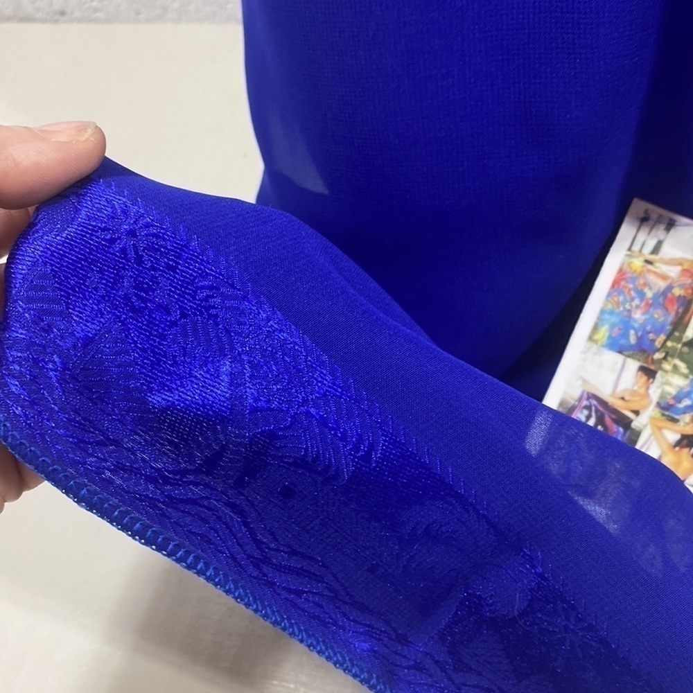 NWT Island style blue bathing suit cover up / wrap - Picture 5 of 10